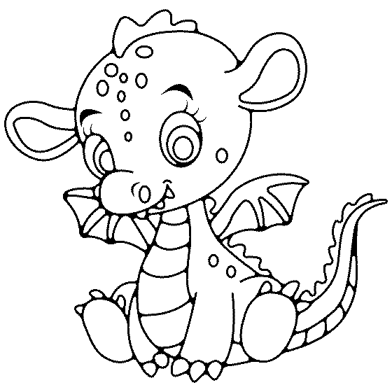Baby Dragon Coloring Page